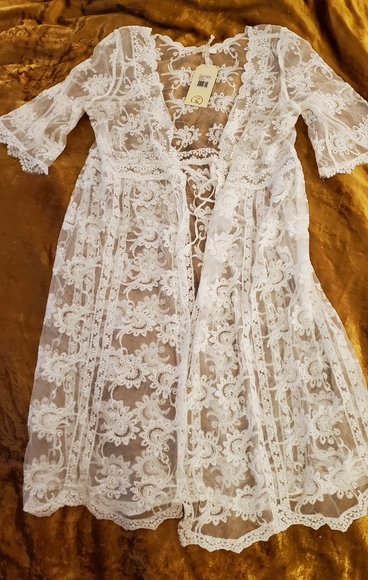 Club Moda Lace Cover Kimono Free With Any Swim Purchase Of $100 Or More - Picture 5 of 16